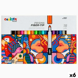 Ensemble de Marqueurs Carioca Prisma Multicouleur 18 Pièces (6 Unités)