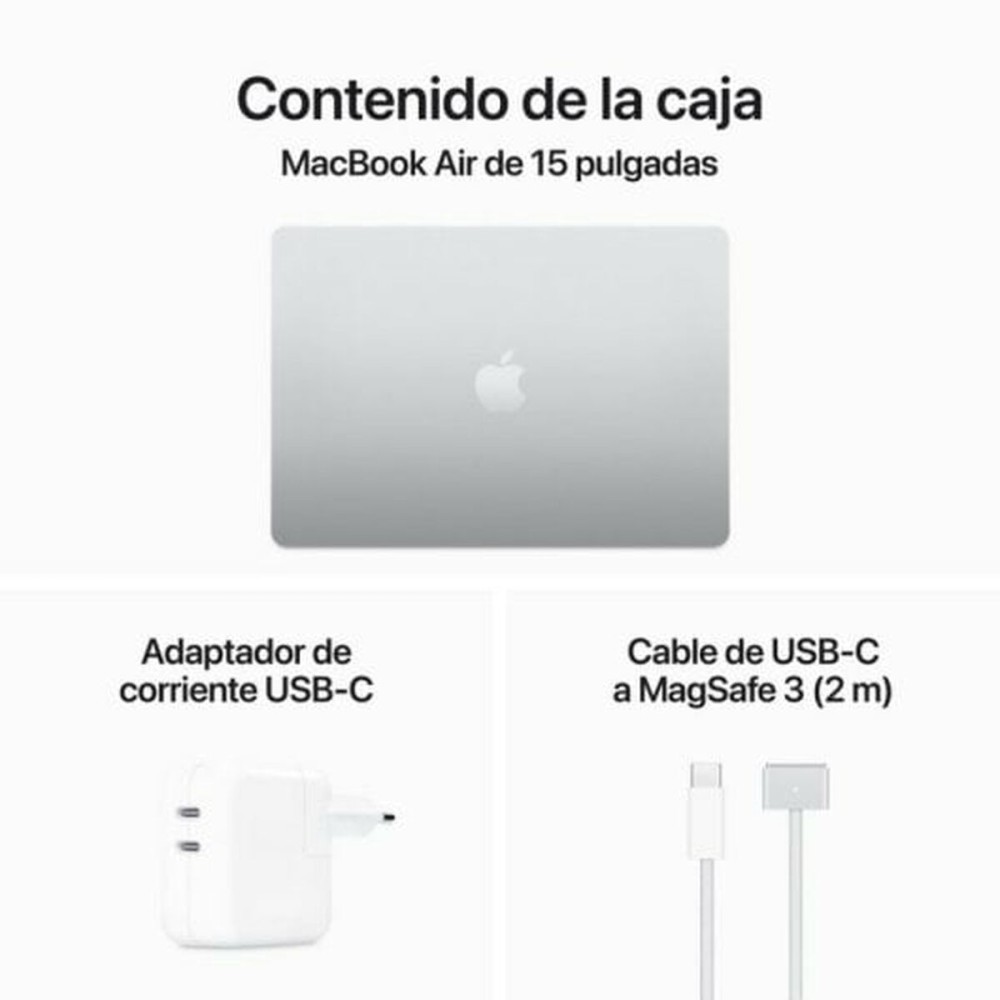 Laptop Apple MXD23Y/A Spanish Qwerty 15,3" M3 16 GB RAM 512 GB SSD