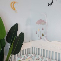 Carrousel pour Berceau Atmosphera Nuages Rose Bois MDF