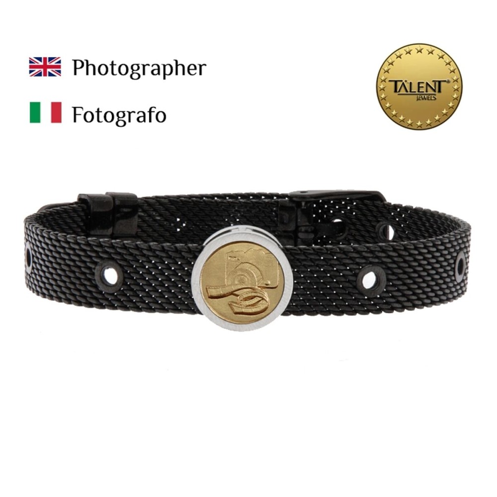 Unisex-Armreif Photographer Talent Jewels TJA-3-07-01-2-235 Schwarz