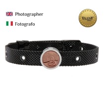 Bracelet Unisexe Photographer Talent Jewels TJA-3-07-02-2-235 Noir