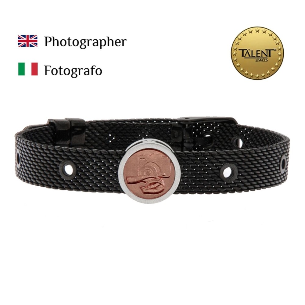 Bracelet Unisexe Photographer Talent Jewels TJA-3-07-02-2-235 Noir