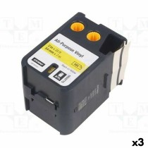 Ruban de transfert thermique Dymo Jaune Noir Autocollants 54 x 7 mm (3 Unités)