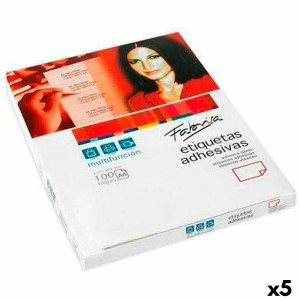 Klebeetiketten Fabrisa Weiß 100 Blatt 105 x 42,4 mm (5 Stück)