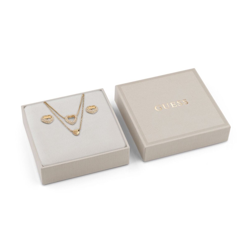 Women's necklace and matching earrings set Guess JUBS05076JWYGT-U Golden