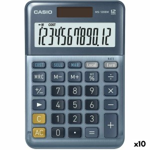 Calculatrice Casio MS-100EM Bleu (10 Unités)