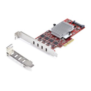 USB-Kabel Startech P10Q4C-USB-CARD Rot