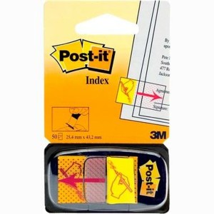 Haftnotizen Post-it INDEX 680 Gelb 25 x 50 mm
