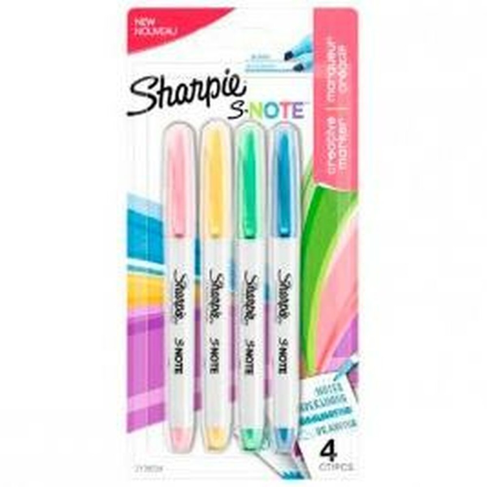 Marker-Set Sharpie S-Note Bunt 4 Stücke 1-3 mm (12 Stück)