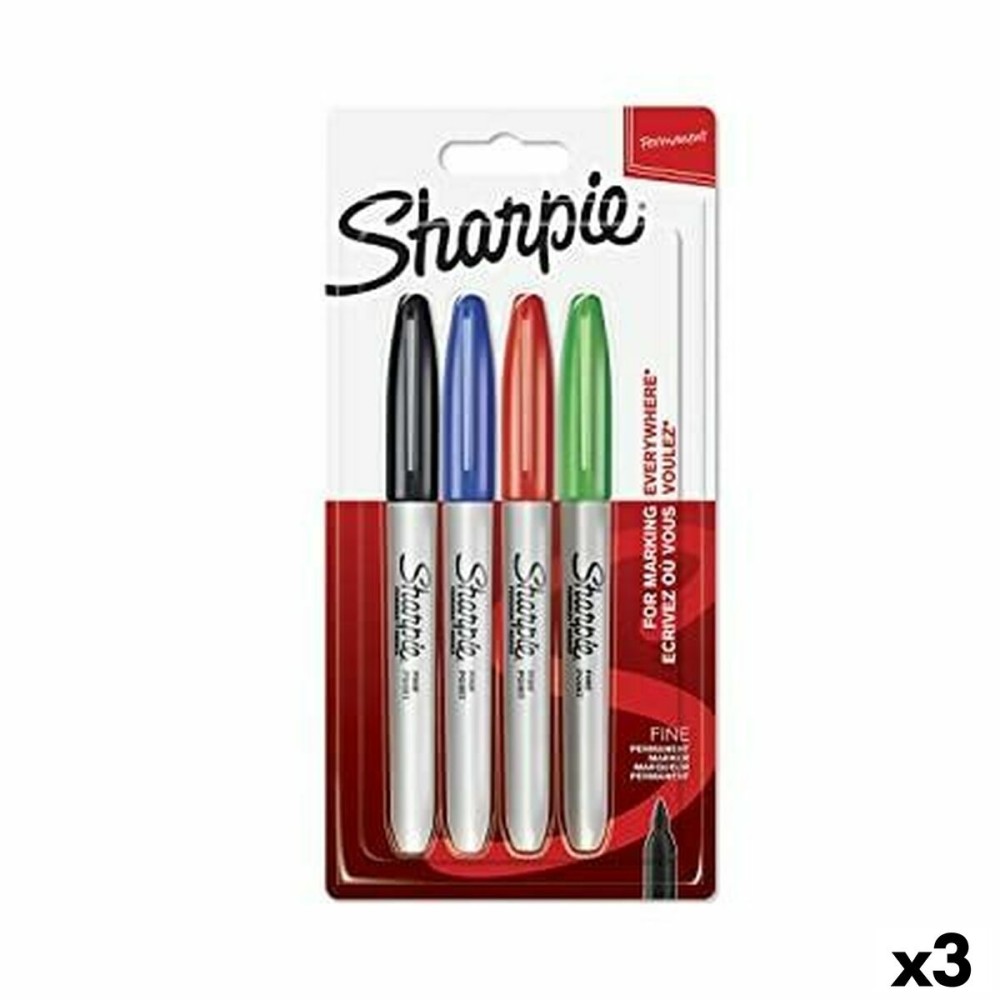 Ensemble de Marqueurs Sharpie Multicouleur 4 Pièces (3 Unités)