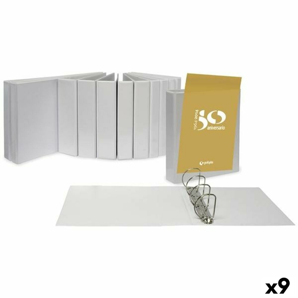 Reliure à anneaux Grafoplas Blanc A3 (9 Unités)