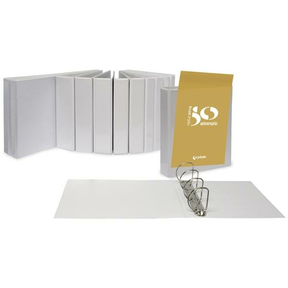 Reliure à anneaux Grafoplas Blanc A3 (9 Unités)