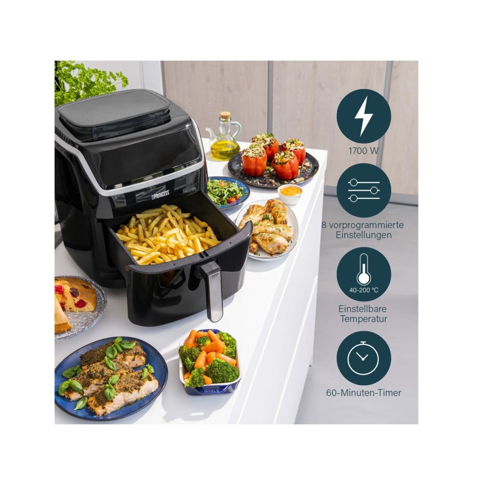 Heißluftfritteuse Princess 871301609842901.182080.01.001 1700 W Schwarz