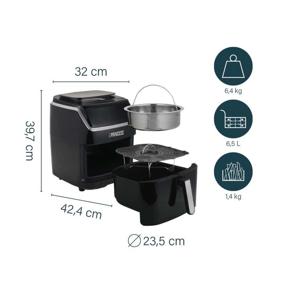 Heißluftfritteuse Princess 871301609842901.182080.01.001 1700 W Schwarz