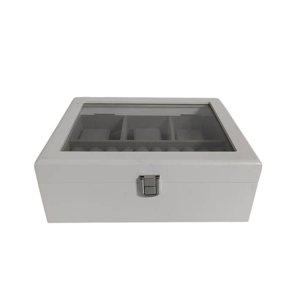 Box-Schmuckkästchen Home ESPRIT Weiß Grau Holz MDF 22 X 19 X 7.5 CM