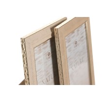 Fotorahmen Home ESPRIT Braun Beige Kristall polystyrol Skandinavisch (4 Stück)
