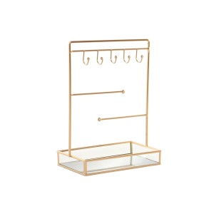 Boîte à bijoux Home ESPRIT Doré Métal Miroir 21 x 10 x 32 cm