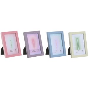 Fotorahmen Home ESPRIT Blau grün Kristall Holz MDF Urban (4 Stück)