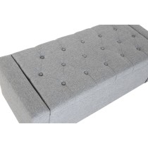 Banquette Home ESPRIT Gris clair Polyester Bois 120 X 50 X 42 CM