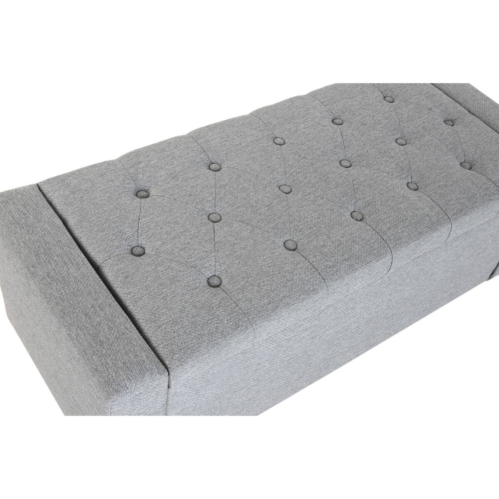 Banquette Home ESPRIT Gris clair Polyester Bois 120 X 50 X 42 CM