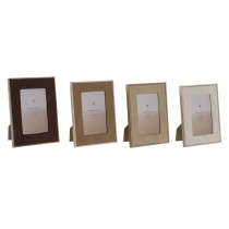 Fotorahmen Home ESPRIT Braun Beige Samt Kristall Moderne (4 Stück)