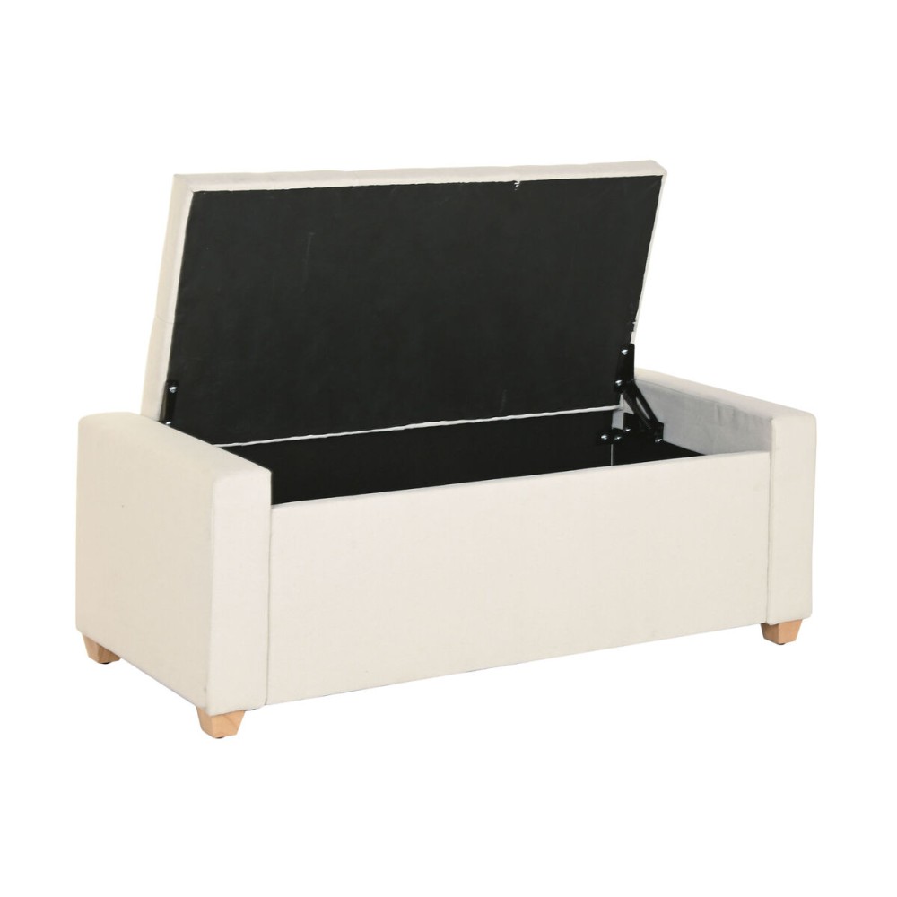 Banquette Home ESPRIT Beige Polyester Bois 120 X 50 X 42 CM