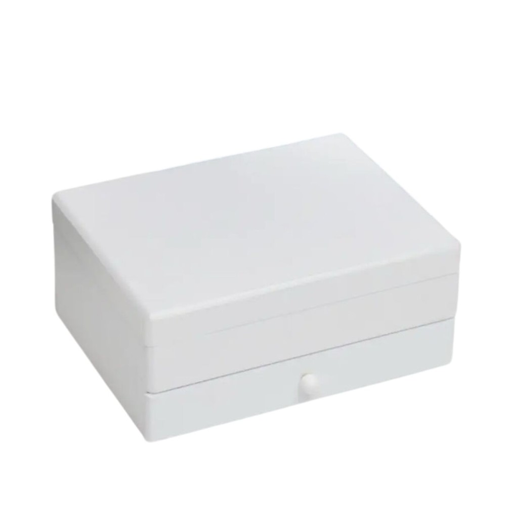 Boîte à bijoux Home ESPRIT Blanc Bois MDF 21 x 17 x 9 cm