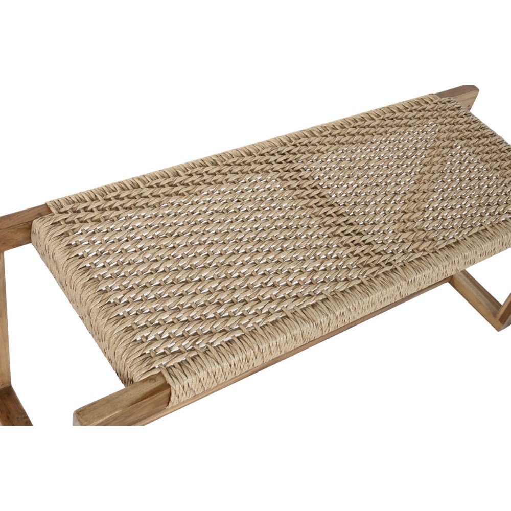 Banquette Home ESPRIT Marron Fibre synthétique Fibre bois de teck 120 x 40 x 45 cm