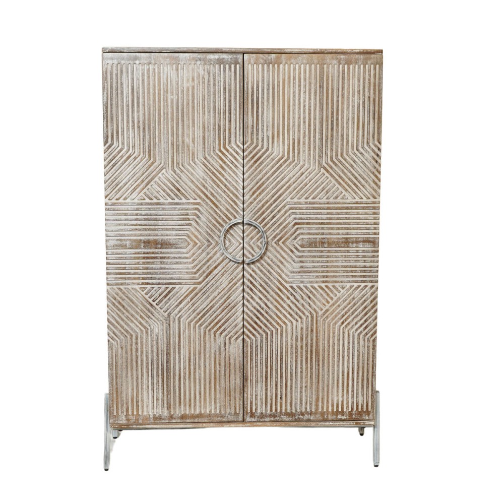 Armoire Home ESPRIT Blanc Bois de manguier 85 x 38 x 134 cm