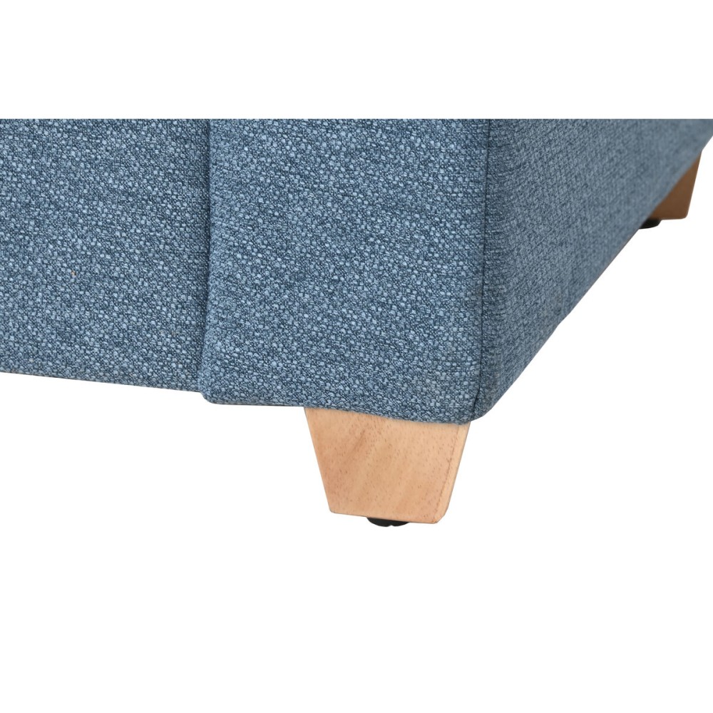 Hocker Home ESPRIT Blau Polyester Holz 120 X 50 X 42 CM