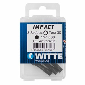 Bit set WITTE Pozidriv PZ2 3 Units 3 Pieces