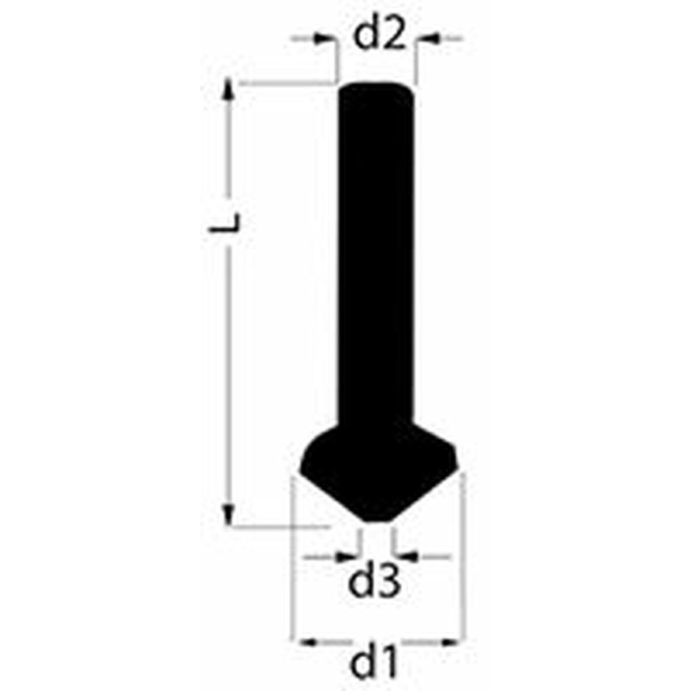 Conical Countersink RUKO 102173F 4 mm DIN 335 High speed steel (HSS) 90º C-shaped