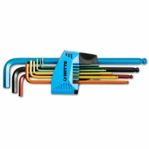Allen Key Set WITTE 1,5-2-2,5-3-4-5-6-8-10 mm Hexagonal Allen Key Set 9 Pieces