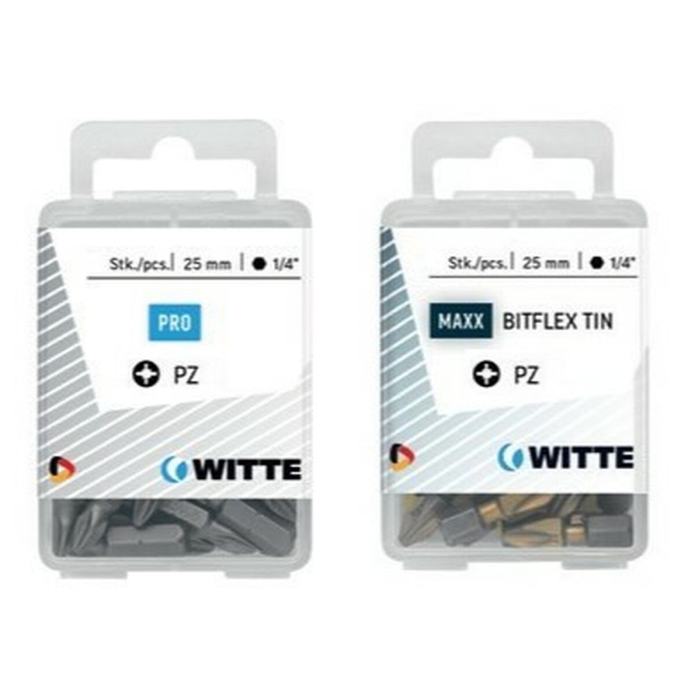 Bit set WITTE PZ 2 BITFLEX Pozidriv PZ2 25 Units 25 Pieces