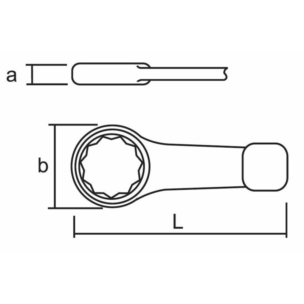 Clé étoile à une bouche KUKKO 80 mm Acier DIN 7444