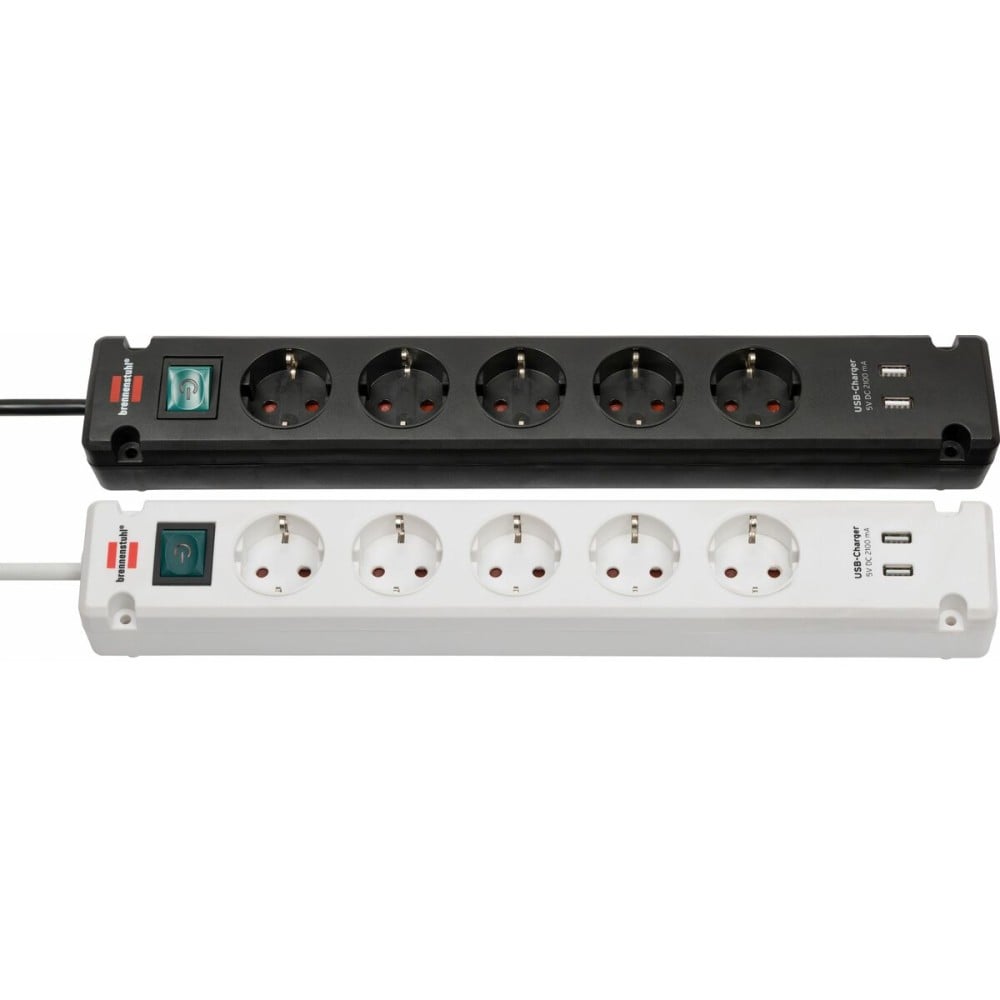 Multiprise 5 Prises avec Interrupteur Brennenstuhl Bremounta 3600 W USB x 2 (3 m)
