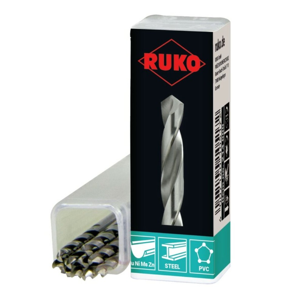 Perceuse à métaux RUKO 30 mm DIN 338 Ø 0,8 mm Helicoïdal 10 Unités