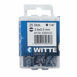 Bit set WITTE Flat 15 Units 15 Pieces