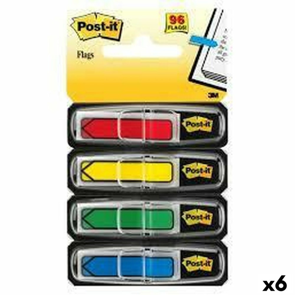 Ensemble de Notes Adhésives Post-it Index Multicouleur 12 x 43,1 mm (6 Unités)