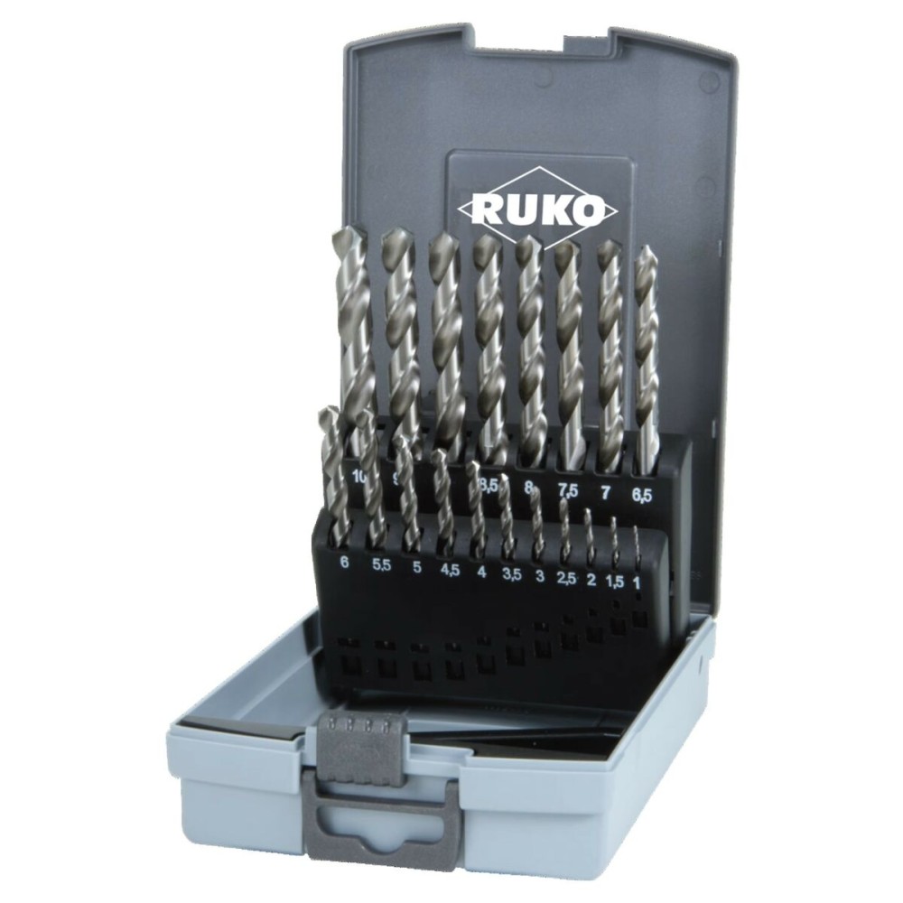 Ensemble de forets RUKO 9 mm 13 mm 10 mm 6 mm 3 mm 7 mm 12 mm 5 mm 4 mm 2 mm 8 mm 1,5 mm 2,5 mm 3,5 mm 4,5 mm 5,5 mm 1 mm 11 mm 