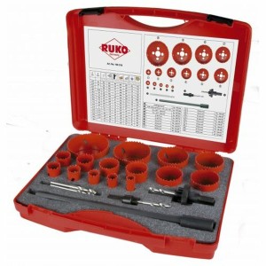 Set de couronnes de forage RUKO 106318 Acier rapide (AR) 19 Pièces