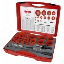 Set de couronnes de forage RUKO 106318 Acier rapide (AR) 19 Pièces