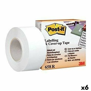 Klebeband Post-it 658R Weiß 25,4 mm x 17,7 m (6 Stück)