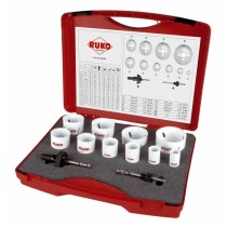 Bohrkronen-Set RUKO Hochgeschwindigkeitsstahl (HSS) 12 Stücke