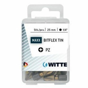 Bit set WITTE PZ 2 BITFLEX TIN Pozidriv PZ2 15 Units 15 Pieces