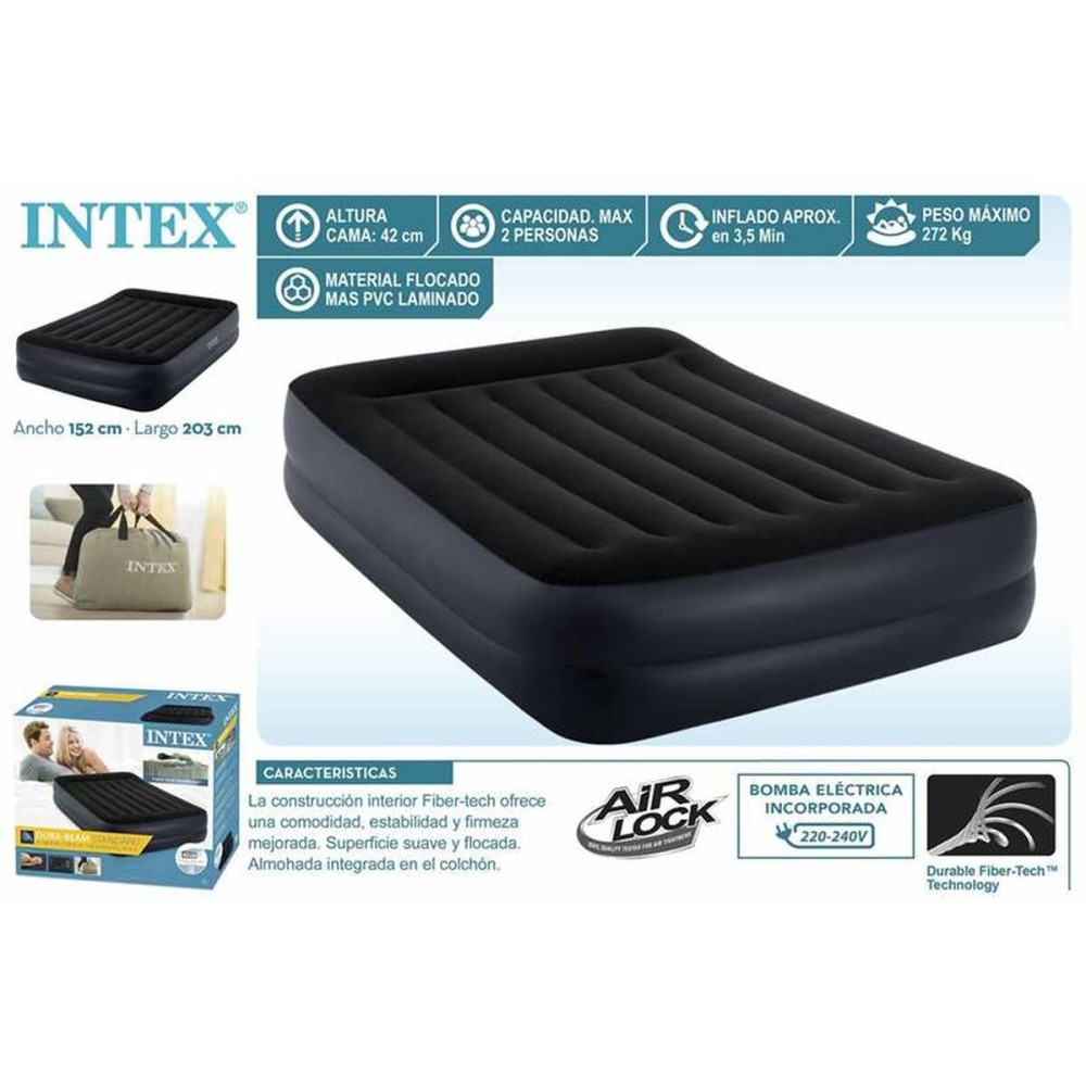 Inflatable Mattress Intex Dura-Beam Basic Queen Inside/Exterior