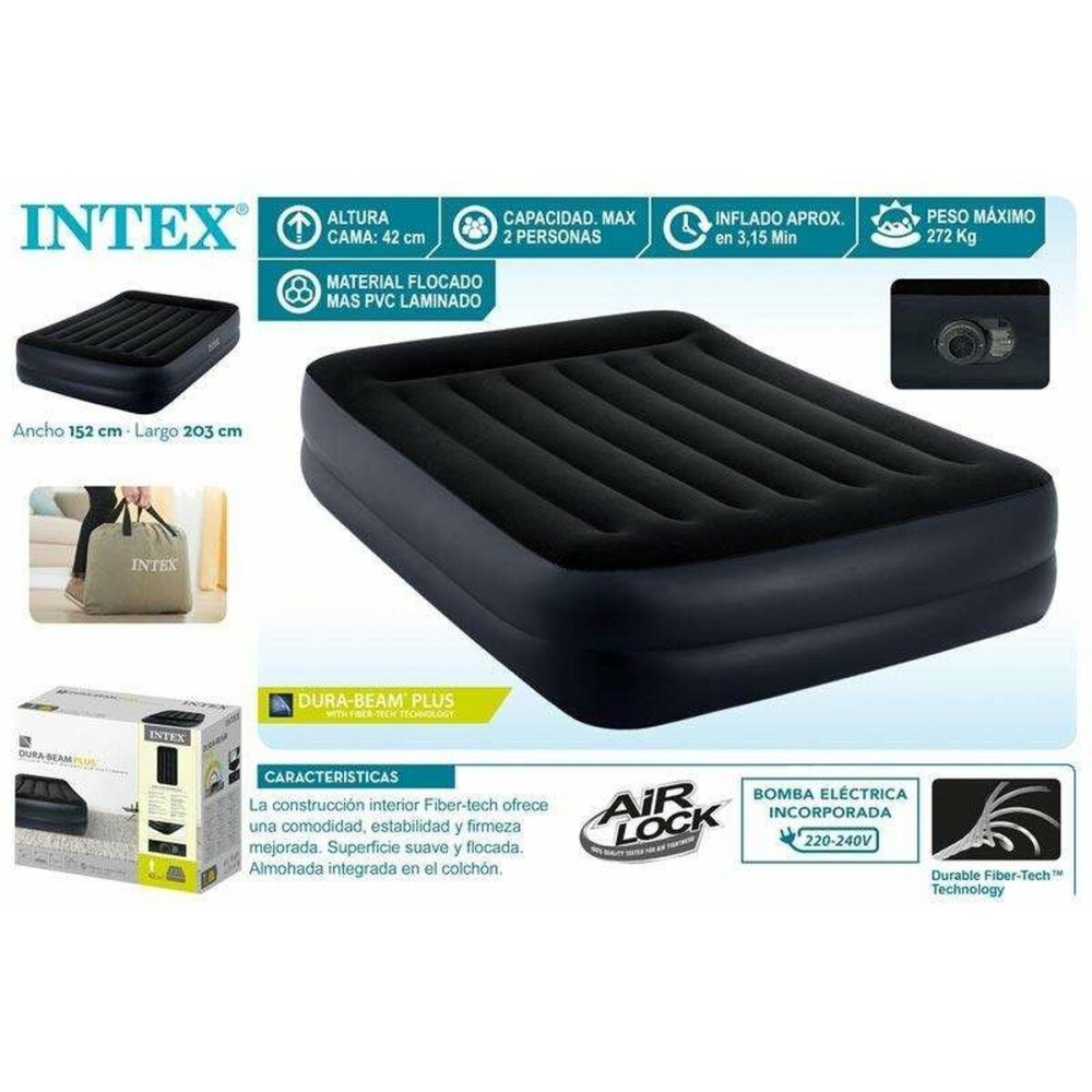 Inflatable Mattress Intex Dura-Beam Basic Queen Inside/Exterior