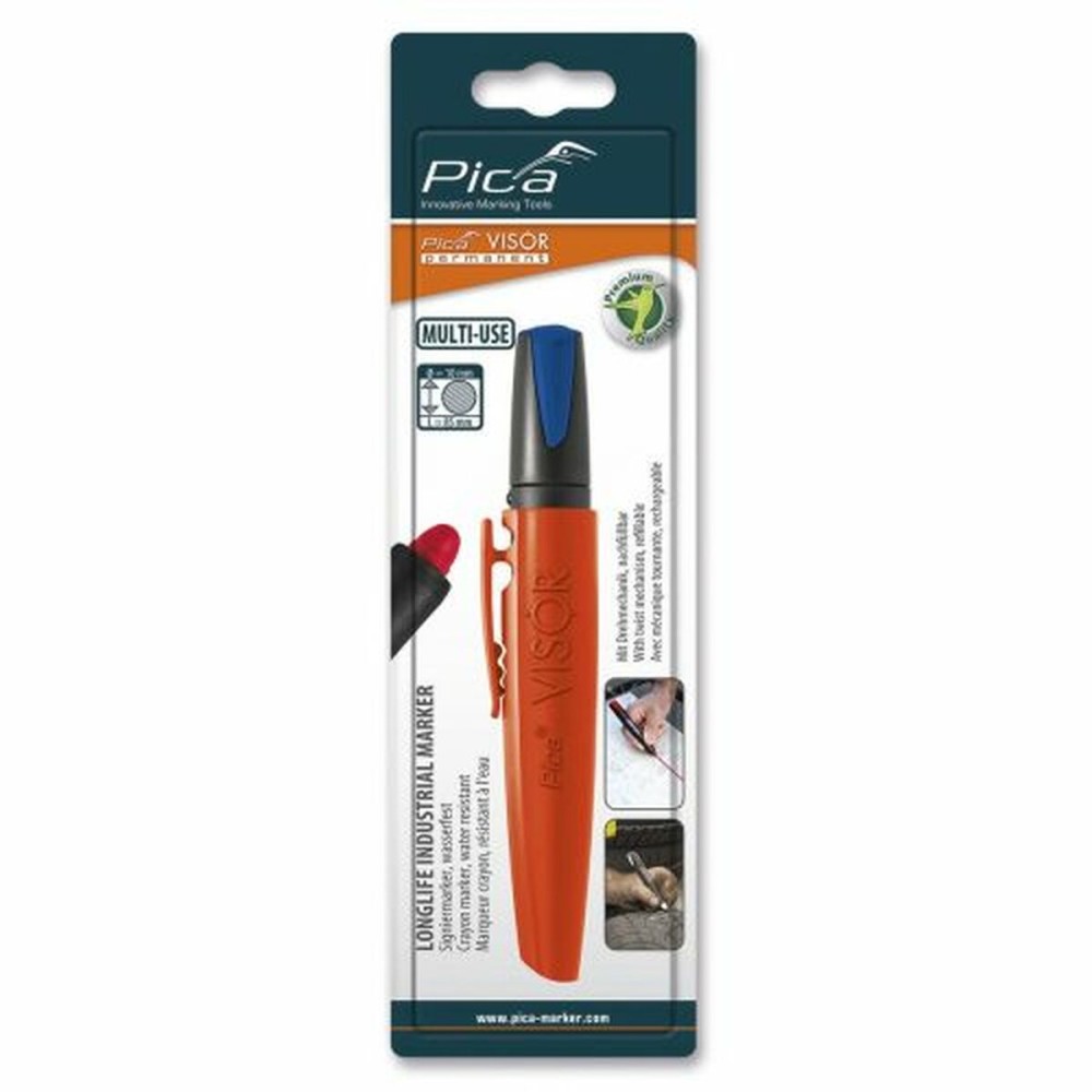 Marqueur Pica Permanent Bleu industriel