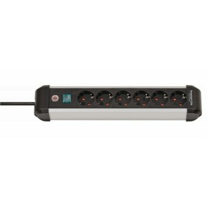 Multiprise 6 Prises avec Interrupteur Brennenstuhl Premium-Alu-Line 3500 W (3 m)