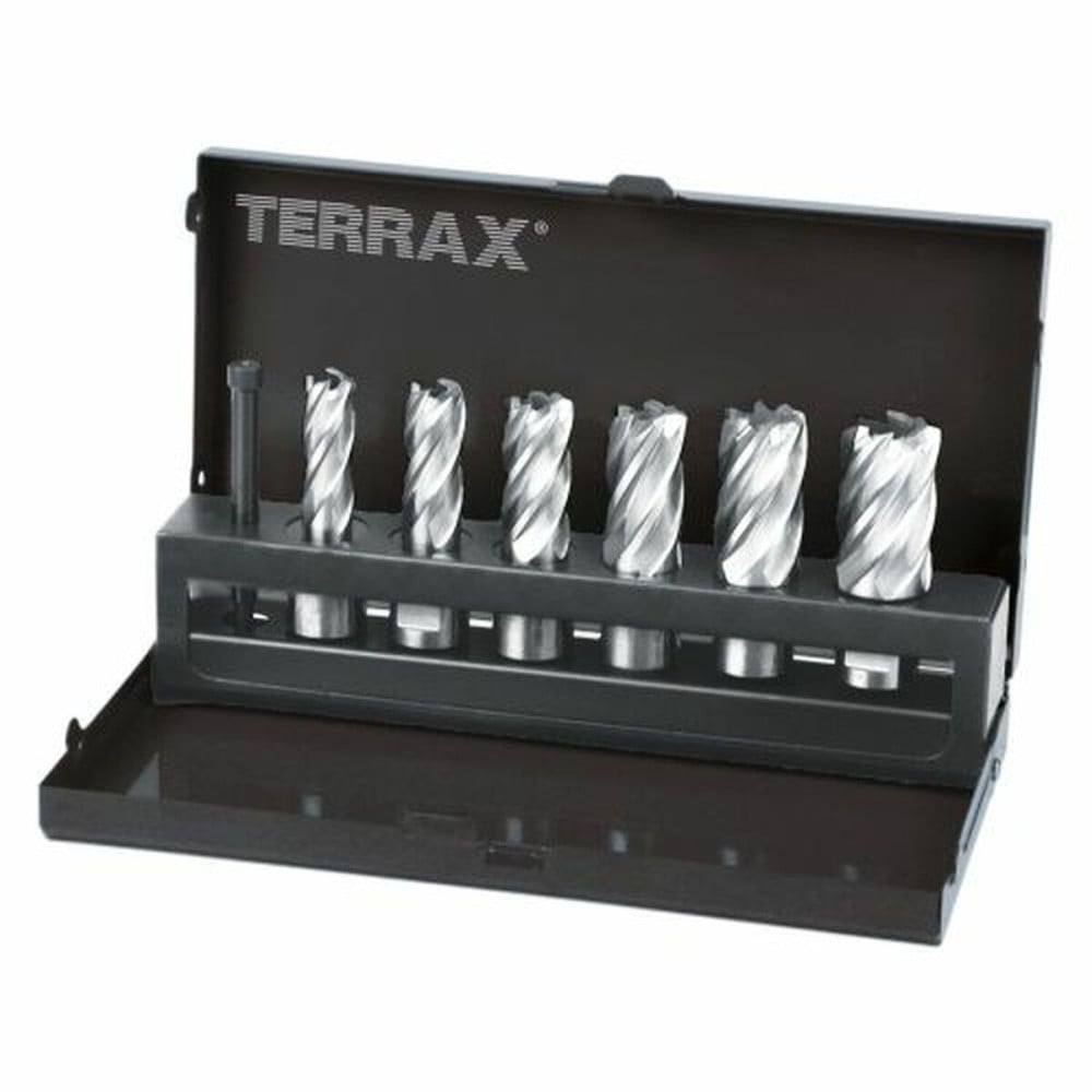 Satz Bohrer TERRAX Hochgeschwindigkeitsstahl (HSS) Etüie Weldon 75 Stücke